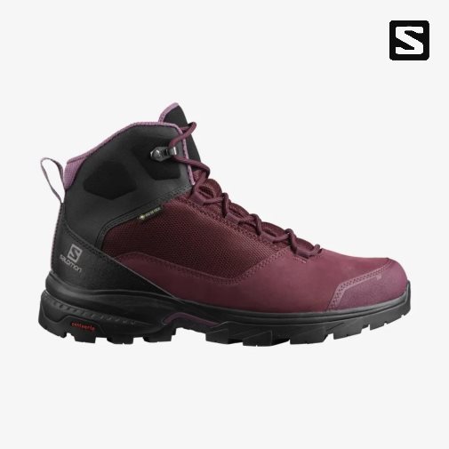 Burgundy Salomon Outward GTX Women's Hiking Boots | PH 83065V